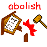 英単語イラスト abolish