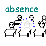 英単語イラスト absence