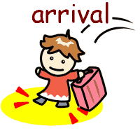 arrival の意味 英語イラスト