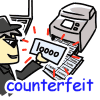 英単語 counterfeit の意味