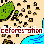 英単語イラスト deforestation