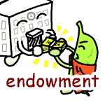 英単語イラスト endowment