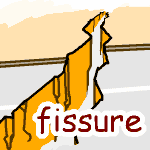 英単語イラスト fissure