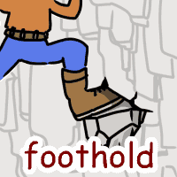 foothold の意味 英語イラスト