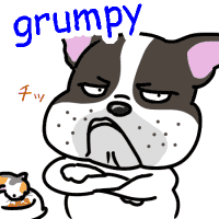 grumpy の意味 英語イラスト