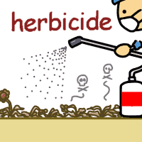 herbicide の意味 英語イラスト