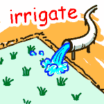 英単語イラスト irrigate