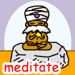 英語イラスト meditate