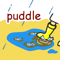 英単語イラスト puddle
