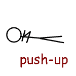 英語イラスト push-up 腕立て伏せ