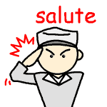 英単語イラスト salute