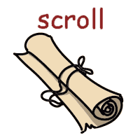 scroll の意味 英語イラスト
