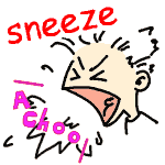 英単語イラスト sneeze