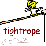 英単語イラスト tightrope