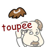 toupee の意味 英語イラスト