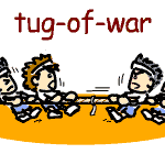 英単語イラスト tug-of-war